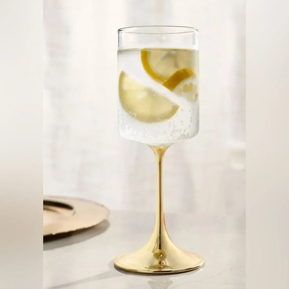 Anthropologie Morgan Metallic Wine Glasses, NIP - Picture 3 of 4